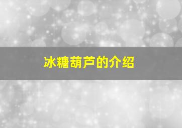 冰糖葫芦的介绍