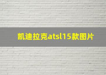 凯迪拉克atsl15款图片