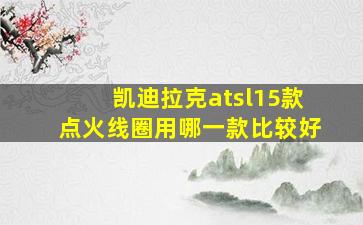 凯迪拉克atsl15款点火线圈用哪一款比较好