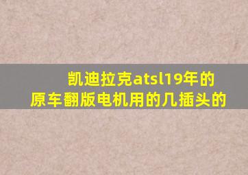 凯迪拉克atsl19年的原车翻版电机用的几插头的