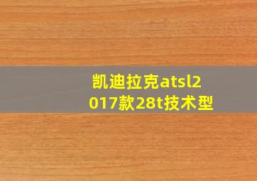 凯迪拉克atsl2017款28t技术型