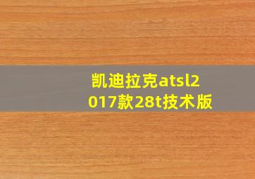 凯迪拉克atsl2017款28t技术版