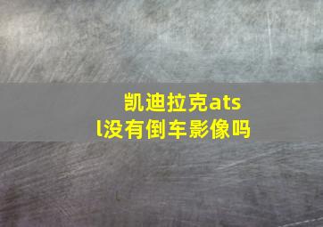 凯迪拉克atsl没有倒车影像吗