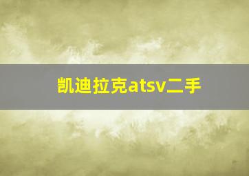 凯迪拉克atsv二手