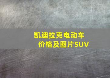 凯迪拉克电动车价格及图片SUV