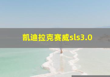 凯迪拉克赛威sls3.0