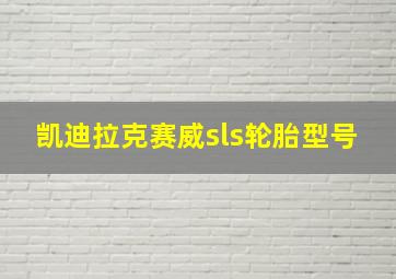 凯迪拉克赛威sls轮胎型号