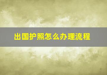 出国护照怎么办理流程