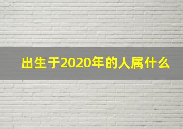 出生于2020年的人属什么