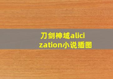 刀剑神域alicization小说插图