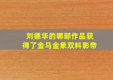 刘德华的哪部作品获得了金马金象双料影帝