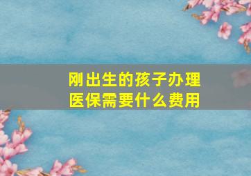 刚出生的孩子办理医保需要什么费用