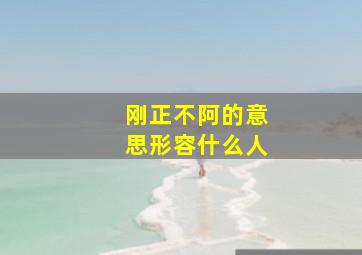 刚正不阿的意思形容什么人