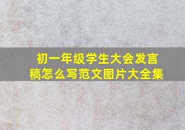 初一年级学生大会发言稿怎么写范文图片大全集