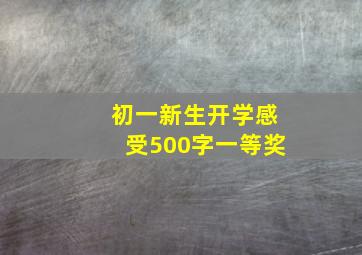 初一新生开学感受500字一等奖