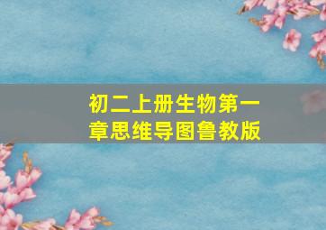 初二上册生物第一章思维导图鲁教版