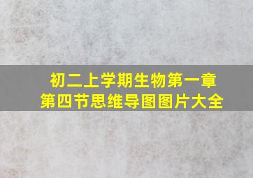 初二上学期生物第一章第四节思维导图图片大全