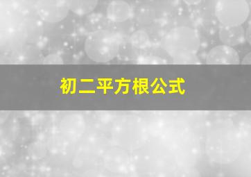 初二平方根公式