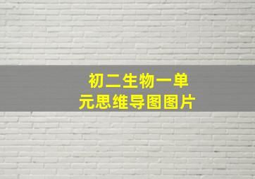 初二生物一单元思维导图图片