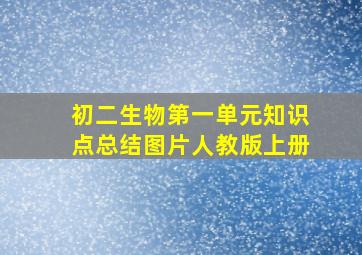 初二生物第一单元知识点总结图片人教版上册