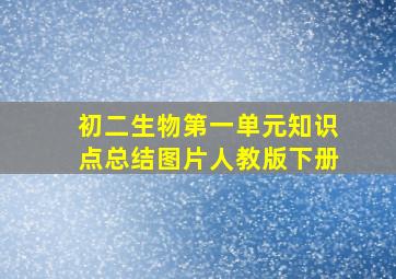 初二生物第一单元知识点总结图片人教版下册