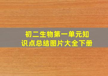 初二生物第一单元知识点总结图片大全下册