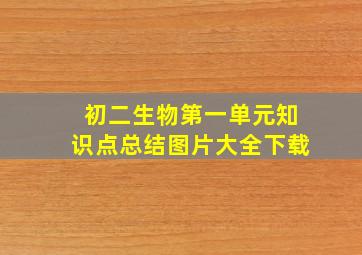 初二生物第一单元知识点总结图片大全下载