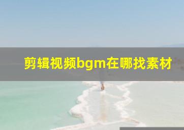 剪辑视频bgm在哪找素材