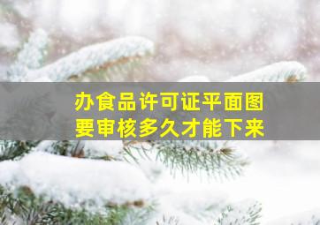 办食品许可证平面图要审核多久才能下来