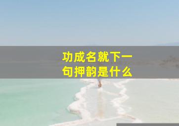 功成名就下一句押韵是什么