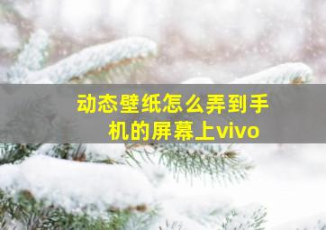 动态壁纸怎么弄到手机的屏幕上vivo