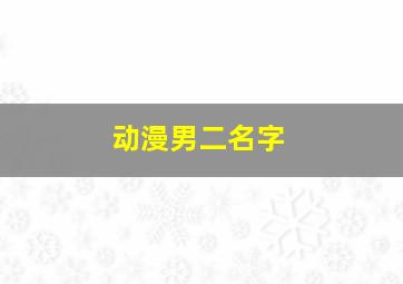 动漫男二名字