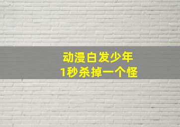 动漫白发少年1秒杀掉一个怪