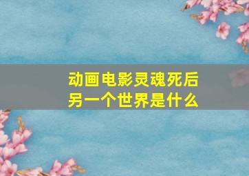 动画电影灵魂死后另一个世界是什么