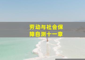 劳动与社会保障自测十一章