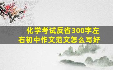 化学考试反省300字左右初中作文范文怎么写好