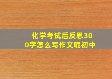 化学考试后反思300字怎么写作文呢初中