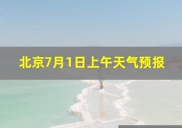 北京7月1日上午天气预报