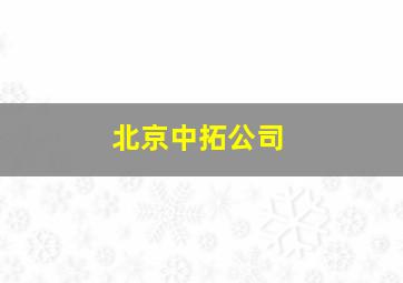 北京中拓公司