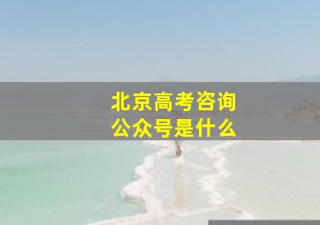 北京高考咨询公众号是什么