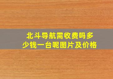 北斗导航需收费吗多少钱一台呢图片及价格