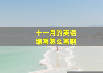 十一月的英语缩写怎么写啊