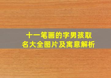 十一笔画的字男孩取名大全图片及寓意解析