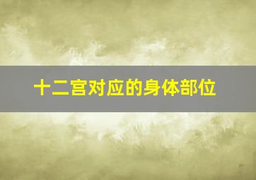 十二宫对应的身体部位