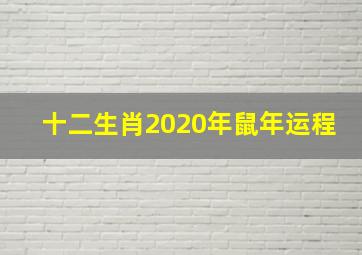 十二生肖2020年鼠年运程