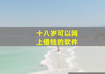 十八岁可以网上借钱的软件