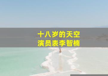 十八岁的天空演员表李智楠