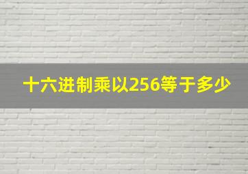 十六进制乘以256等于多少