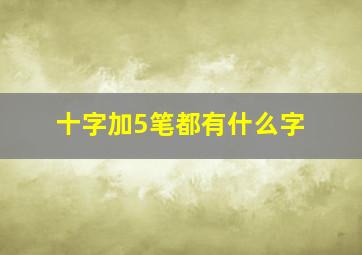 十字加5笔都有什么字