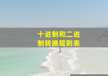 十进制和二进制转换规则表